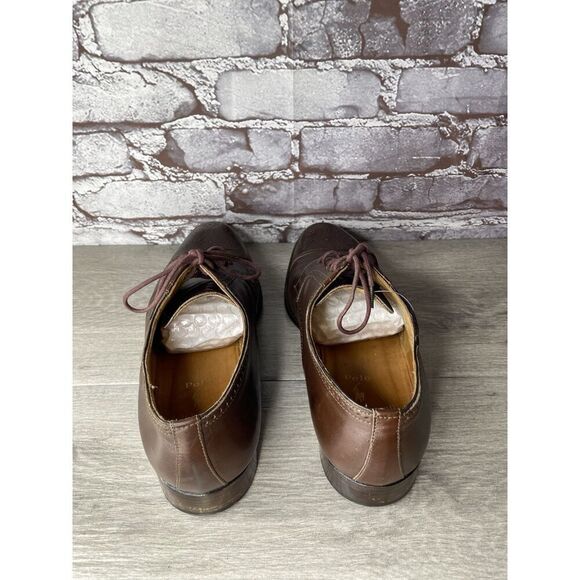 Polo Ralph Lauren Brown Leather Cap Toe Wingtip Oxford Dress Shoes Men 10D US/43 main image 10